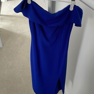 Blue Off the Shoulder Dress, M
